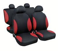 Palinuro Fodere auto coordinate Nero/Rosso 2 anter 2 poster 4 copripoggiatesta