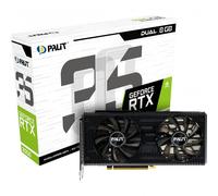 Palit GeForce RTX 3050 Dual Graphics Card, 8 GB, GDDR6, LHR, 3584 Core, 1320 MHz GPU, 1777 MHz Boost, Ampere Architettura, 3 x DisplayPort, HDMI, Doppia ventola, NE63050019P1-190AD