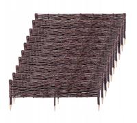 Palizzata in salice KADAX, recinzione in vimini naturale, 10 pezzi, 100 x 20 cm