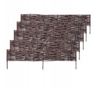 KADAX Palizzata in salice, recinzione in vimini naturale, recinzione in vimini fatta a mano, recinzione da giardino per delimitazione di sentieri e aiuole, bordo per prato (5 pezzi 120 x 20 cm)