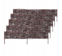 KADAX Palizzata in salice, recinzione in vimini naturale, recinzione in vimini fatta a mano, recinzione da giardino per delimitazione di sentieri e aiuole, bordo per prato (5 pezzi 120 x 20 cm)
