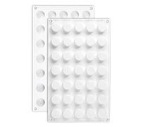 Palksky (2 pezzi) 35 stampi cilindrici per caramelle/mini colonne rotonde in silicone per caramelle gommose, cioccolato, tartufi, ganache, gelatina, praline, caramelle