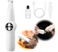Palksky Tagliaunghie per cani, 2 in 1, con smerigliatrice per unghie, ricaricabile, impermeabile, con display a LED, per zampe, orecchie, viso, groppa e occhi