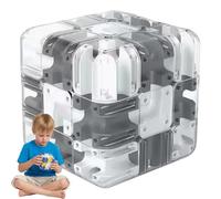 Palla 3D labirinto sferico, grande puzzle 3D labirinto, puzzle a cubo logico labirinto sfida labirinto puzzle giocattolo per la gestione dello stress (grigio)