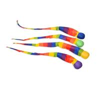 Palla A Coda Arcobaleno 4 Pezzi Palla da coda per bambini Sicher für den Außen- und Innenbereich,Regenbogenkometenspielzeug für Kinder,Catch Tail Balls Soft Rainbow Play Ball