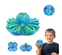 Palla a Ingranaggi 3D Giocattolo Antistress Fidget Toys, Giocattolo da Scrivania Divertente per Adulti e Bambini, Regalo di Natale Compleanno Pasqua Gear Ball (Verde Luminoso,Diametro 6,5 cm)