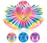 Palla a Ingranaggi 3D Giocattolo Antistress Fidget Toys, Giocattolo da Scrivania Divertente per Adulti e Bambini, Regalo di Natale Compleanno Pasqua Gear Ball (Arcobaleno Luminoso,Diametro 6,5 cm)