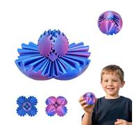 Palla a Ingranaggi 3D Giocattolo Antistress Fidget Toys, Giocattolo da Scrivania Divertente per Adulti e Bambini, Regalo di Natale Compleanno Pasqua Gear Ball (Viola Luminoso,Diametro 6,5 cm)