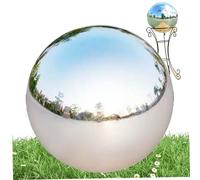 Palla a sguardo, palla da guardia da 8 pollici in acciaio inossidabile, a 360 ° cavo 360 ° riflettenti riflettenti giardini esterni per giardini decorazioni da piscina
