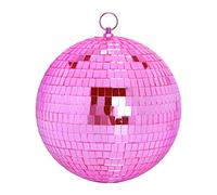 Palla a specchio, 20,3 cm, luce riflettente per danza e discoteca, con anello da appendere, per DJ Club, feste, decorazione per la casa, riunioni di famiglia, palcoscenico dal vivo (20,3 cm, rosa)