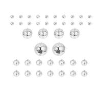 Palla a Specchio Decorativa 40 Pezzi Argento per Addobbi