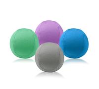 Palla Antistress, Mano Massaggio Palline Palla, Pallina Antistress Mano Terapia per Adulti e Bambini,Riabilitazione Della Mano, 4 Pezzi, 3 Livelli di Resistenza (6 cm, Grigio, Verde, Blu, Viola)