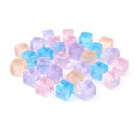 Palla antistress per cubetti di ghiaccio 30 pezzi 1 pollice Flessibile in silicone trasparente Blocco di ghiaccio Giocattolo da spremere Palline antistress Giocattolo di sollievo portatile per uffi