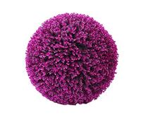 Palla artificiale per topiaria da appendere decorativa, palla di erba di bosso finto per la decorazione del giardino di casa (Rosso 35 cm)