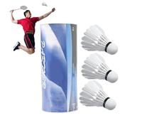 Palla da badminton, racchetta professionale ad alta stabilità, bianca, per interni, set di tubi in schiuma resistente, attrezzatura da gioco leggera per sport all'aria aperta, accessorio per incontri