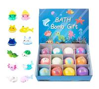 Palla da bagno con all'interno, Palla da bagno per bambini | Sfera Fizz Colorata per Bagnoschiuma - Giocattoli naturali organici di terra e mare, palla fatta a mano per bambini, per idratare la pelle