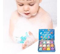 Palla da bagno con all'interno, Palla da bagno per bambini | Sfera Fizz Colorata per Bagnoschiuma - Land & Sea Toys organica naturale fatta a mano per bambini per compleanno, Halloween, Natale