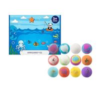 Palla da Bagno con Giocattoli all'Interno - 12 Pezzi Gioco Interattivo Colorato con Sorprese Interne,Gioco per Vasca da Bagno | per Vasca Giardino Piscina Casa Divertimento in Acqua
