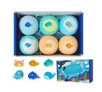Palla da bagno in schiuma - 6 pezzi detergente rilassante per il corpo, spa con figure di animali come giocattolo, per area spa, impianto alberghiero, in viaggio, a casa, in bagno, per bambini e