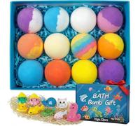 Palla Da Bagno Per Bambini Con Sorprendente All'interno - Set Di 12 | Bombe Effervescenti Colorate | Giocattoli Di Terra E Mare A Sorprendente | Pelle Secca