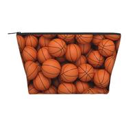 Palla da basket arancione, Borsa da toilette Borsa per trucco Borsa per cosmetici Borsa da toilette da viaggio portatile