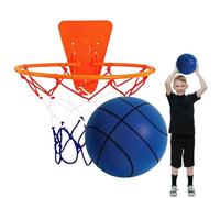 Palla Da Basket Silenziosa Con Cesto, Taglia 3, 18 Cm. Rimbalzo Morbido In Schiuma Elastica, Leggera, Ideale Per Casa. Set Con Canestro Da Interno Per Bambini E Adulti 3+ Anni. Attrezzatura Sportiva