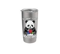 Palla da bocce Panda Tutto quello che voglio fare è un simpatico e divertente giocatore di orsi Bicchiere termico in acciaio inox doppia parete