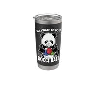 Palla da bocce Panda Tutto quello che voglio fare è un simpatico e divertente giocatore di orsi Bicchiere termico in acciaio inox doppia parete