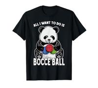Palla da Bocce Panda Tutto Quello Che Voglio Fare è Un Simpatico e Divertente Giocatore di orsi Maglietta con Stampa Grafica Economica