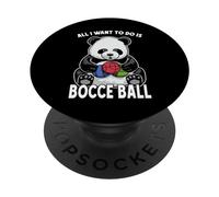 Palla da bocce Panda Tutto quello che voglio fare è un simpatico e divertente giocatore di orsi PopSockets PopGrip Adesivo