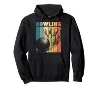 Palla da Bowling e spilli per Uomo Donna Bambino Bowlers Stile retrò Felpa con Cappuccio