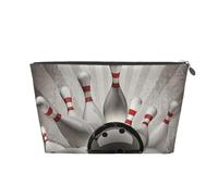 Palla da bowling Sport Vintage, Borsa da toilette Borsa per trucco Borsa per cosmetici Borsa da toilette da viaggio portatile