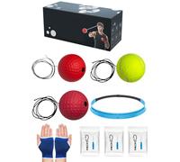 Palla da boxe Reflex - Attrezzatura da boxe con fasce per le mani | Allenamento riflesso portatile per migliorare le competenze dei principianti