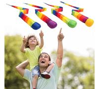 Palla da coda per bambini, palla da cometa, Rainbow Tail Ball, giocattolo per bambini, sicuro per interni ed esterni, giocattolo arcobaleno per bambini, Catch Tail Balls Soft Meteor Ball (8 pezzi)