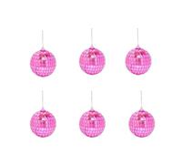 Palla Da Discoteca 6/12 pezzi Mini specchio da discoteca palla luce palcoscenico riflettente rotante vetro argento brillante compleanno festa matrimonio torta decorazione for la casa(6pcs 5cm)