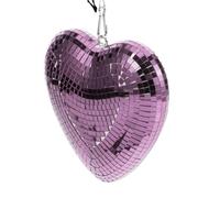 Palla Da Discoteca Decorazione da appendere a forma di cuore in vetro con sfera discoteca, elegante e romantica decorazione for San Valentino, sfere riflettenti