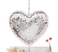 Palla da discoteca glitterata, a forma di cuore riflettente Glitter Ball, Decorazione della della discoteca, Decorazione della stanza della di glitter, Lenti lucide Palla da discoteca,
