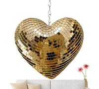 Palla da discoteca glitterata - Decorazione luminosa scintillante | Sfaccettata a specchio con gancio per appenderla, riflette colorate, ideale per piste da ballo, feste di compleanno e feste