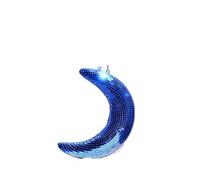 Palla Da Discoteca Ornamento da appendere a forma di palla discoteca a luna, specchio in vetro glitterato, pendente riflettente, decorazione for bar for feste matrimonio(Color5)
