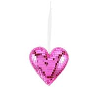 Palla da Discoteca Palla da discoteca a specchio a forma di cuore rosa, stile retrò anni '70/'80, appendere al soffitto, parete, for San Valentino, in vetro riflettente, decorazione for feste