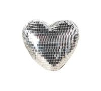Palla da discoteca riflettente a forma di cuore con luce LED a specchio ornamento lampada notturna per feste e celebrazioni Decors regalo San Valentino luce regalo