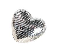Palla da discoteca riflettente a forma di cuore con luce LED a specchio ornamento lampada notturna per feste e celebrazioni Decors regalo San Valentino luce regalo
