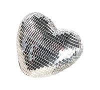 Palla da discoteca riflettente a forma di cuore con luce LED a specchio ornamento lampada notturna per feste e celebrazioni Decors regalo San Valentino luce regalo