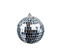 Palla da Discoteca Specchio 20cm, Sfera Riflettente Argento | Banchetti e Pub, Effetto Brillante, Costruzione Solida, 1 Pezzo, Vetro e Polipropilene