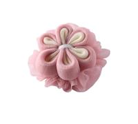 Palla da doccia morbida con fiori di pruno - Spugna da doccia in rete PE anti-dispersione per schiumare e fare il bagno(Pink)