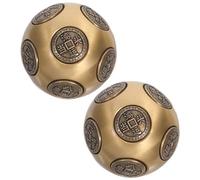 Palla da Fitness per Mani in Ottone, Sfera Girevole a Dodici Facce | Allenamento della Presa e Dita, Migliora la Flessibilità, Uso Casa e Ufficio, Diametro 5cm