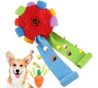 Palla da fiuto per cani, puzzle interattivo per cani, giocattolo per incoraggiare le abilità naturali di foraggiamento, alimentatore lento per allenamento e sollievo dallo stress (rosso)