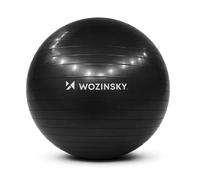 Palla da ginnastica per esercizi di riabilitazione con pompa, 65 cm - nera