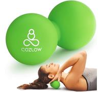 Palla da massaggio doppia lacrosse in silicone - Jade Green - Rullo trigger point a forma di arachide per mobilità, terapia dei tessuti profondi e rilascio miofasciale - di Cozlow