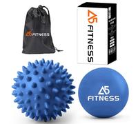Palla da massaggio, lacrosse blu e palline appuntite, perfetta per yoga, riabilitazione, massaggio dei tessuti profondi e dei trigger point, rilascio miofasciale, fascite plantare, recupero muscolare